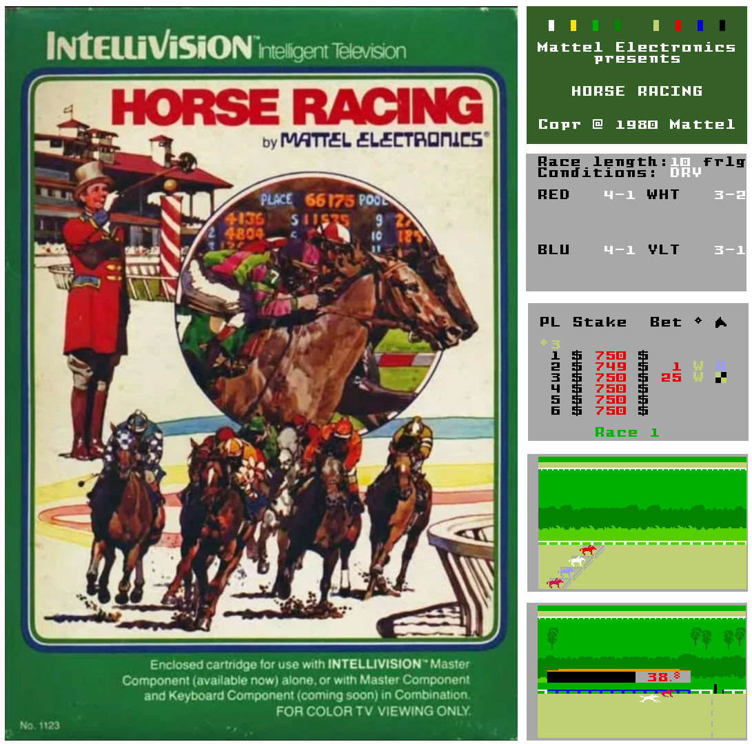 Intellivision Horse Racing example